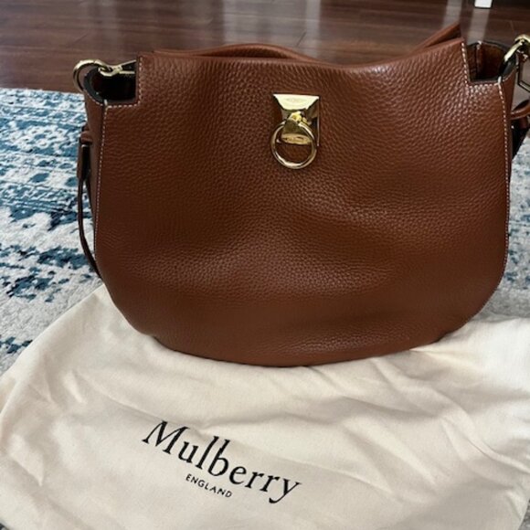 Mulberry Iris Hobo (medium) heavy grain leather in Chestnut - Picture 2 of 11